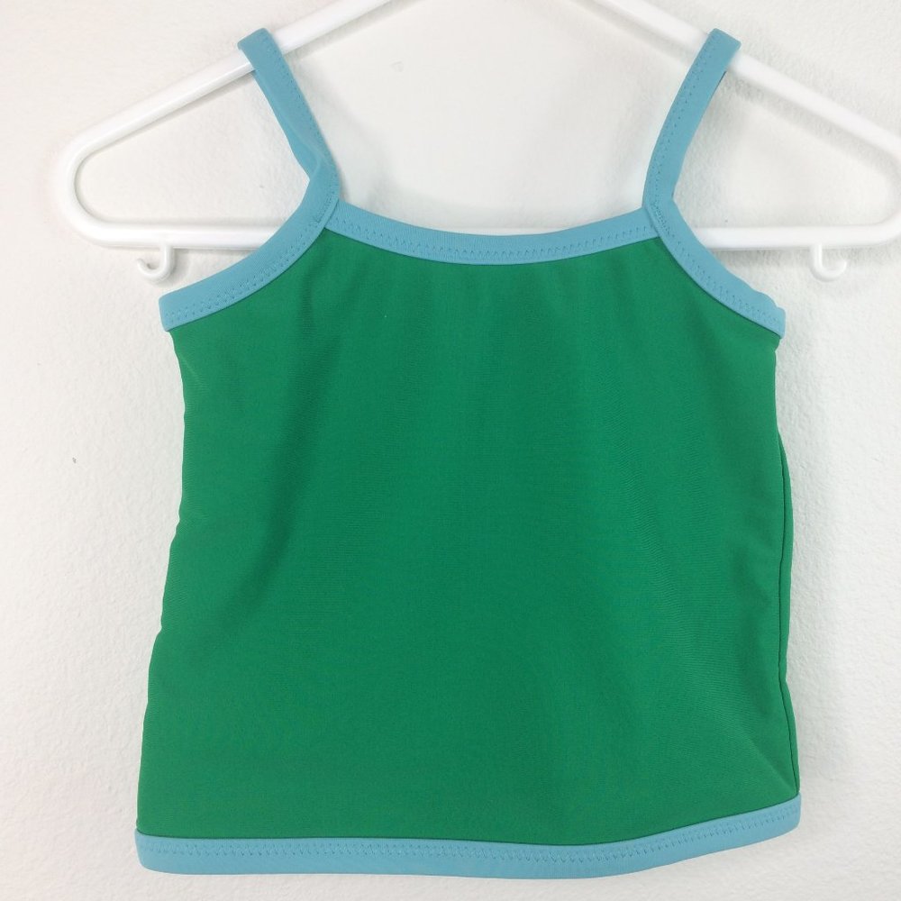 NEW Primary Baby Girl Swim Top 6 to 12 Months Green Blue